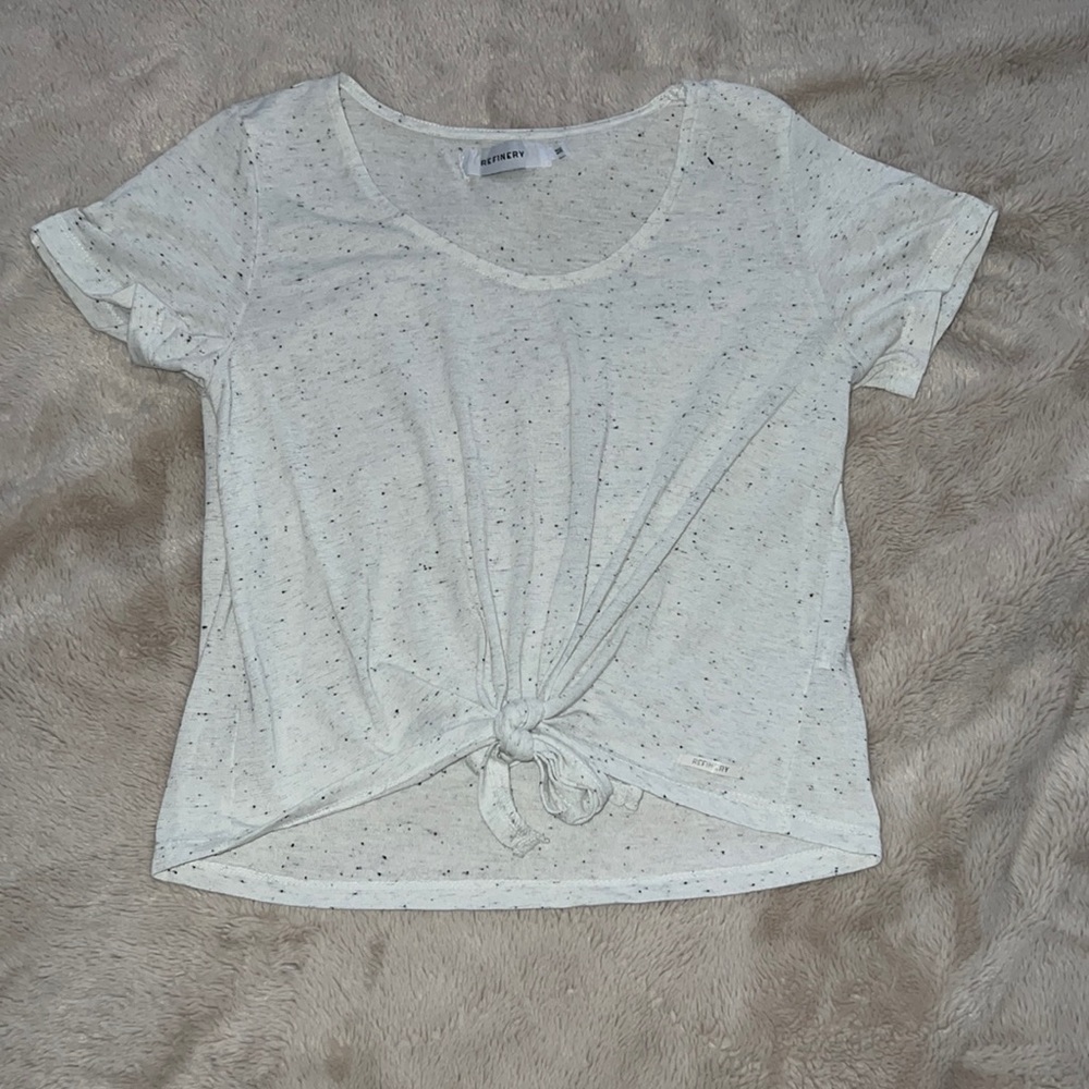 Refinery Tie in Front Cropped Top